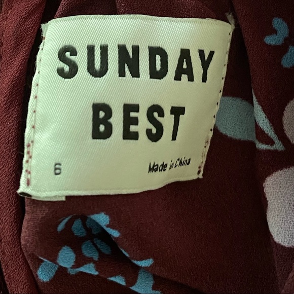 Aritzia Purple Floral Sheath Dress by Sunday Best Sz 6 EUC - Picture 4 of 4